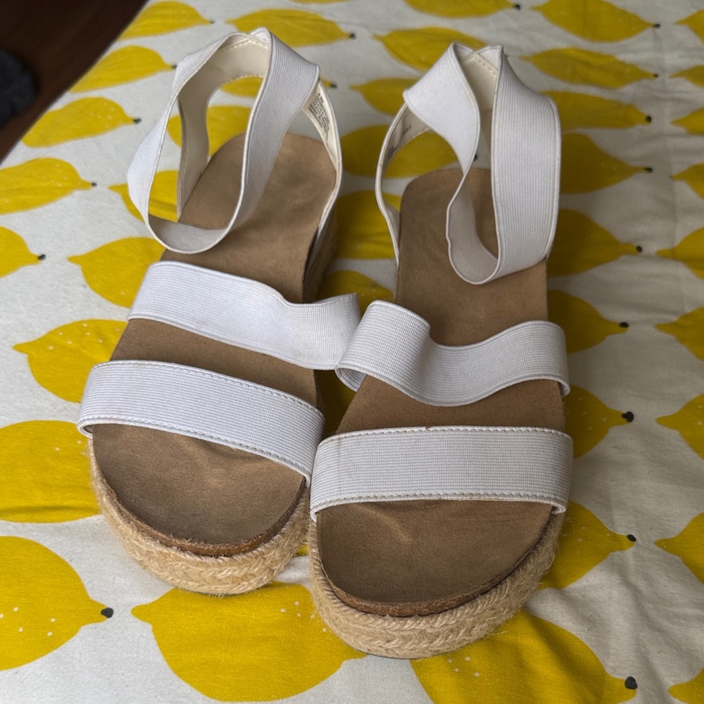 Esprit White Strap Espadrilles